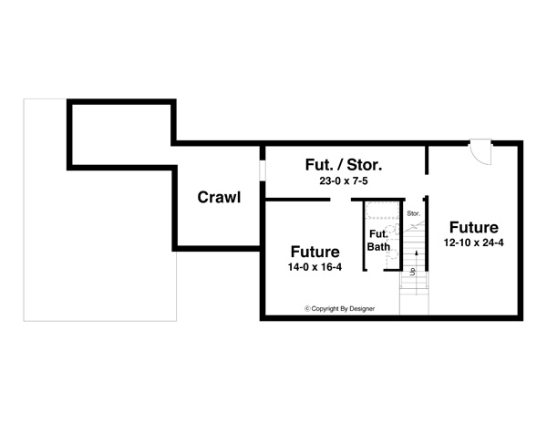 Lower Level image of Countryfield House Plan